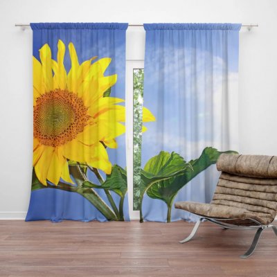 Sablio Závěs Slunečnice 2: 2ks 140x250cm – Hledejceny.cz
