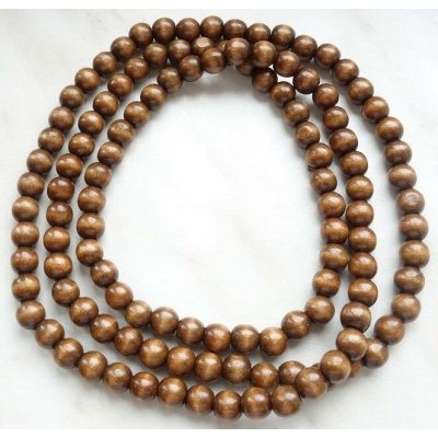 Blingstar korále dřevěné WOOD Brown náhrdelník hnědá 1372 – Zboží Dáma