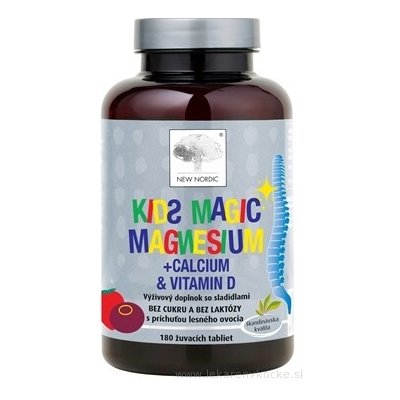 NEW NORDIC Kids Magic Magnesium žvýkací tablety 180 ks – Hledejceny.cz