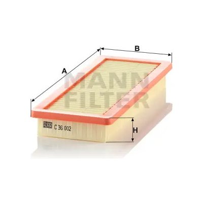 MANN FILTER Vzduchový filtr C 36 002 – Hledejceny.cz
