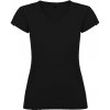 Dámská Trička Victoria dámské tričko s krátkým rukávem a výstřihem do V Černá
