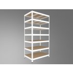 Biedrax Regál do sklepa 60 x 120 x 270 cm, bílý, 7 polic MDF, nosnost 200 kg na polici – Hledejceny.cz