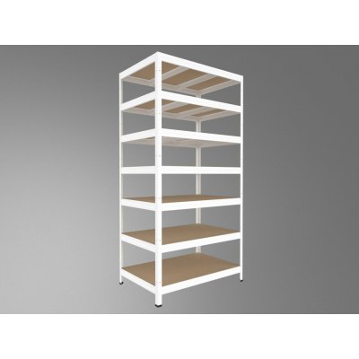 Biedrax Regál do sklepa 60 x 120 x 270 cm, bílý, 7 polic MDF, nosnost 200 kg na polici – Hledejceny.cz