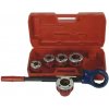Ruční závitnice na trubky se sadou hlavic 3/8", 1/2", 3/4", 1",1-1/4" DEDRA 07A78