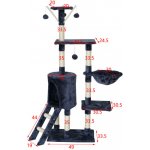 Aga Škrabadlo tmavě šedé 55 x 36 x 136 cm – Zboží Dáma