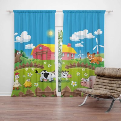 Závěsy Farma: 2 ks - 140x250 cm - Sablio – Hledejceny.cz