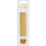 PartyDeco svíčky dlouhé zlaté – Sleviste.cz