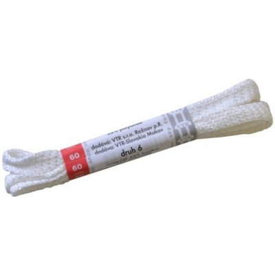 Ploché bavlněné tkaničky do bot 6 bílá Délka: 110 cm – Zboží Mobilmania