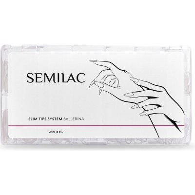 Semilac Slim Tips System umělé nehty typ Ballerina 240 ks – Sleviste.cz