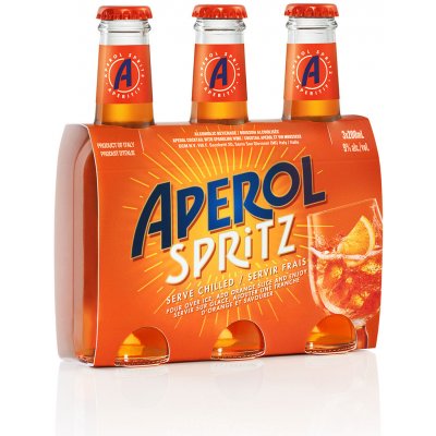 Aperol Spritz RTS 9% 3 x 0,2 l (holá láhev)