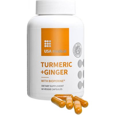 USA medical Turmeric+Ginger 60 kapslí – Hledejceny.cz