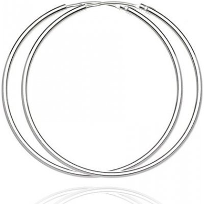 Šperky eshop kruhové náušnice ze stříbra jednoduchý hladký design A21.10 – Zboží Mobilmania
