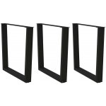 Omaxi 958298 Nohy k jídelnímu stolu ve tvaru V 3 ks černé 80 x 72-73,3 cm ocel – Zboží Dáma