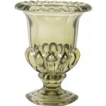 Zelená skleněná dekorace ozdobná číše / váza Alfred – 12x14 cm – Zboží Dáma