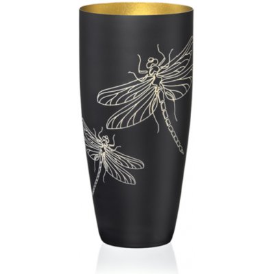 Crystalex skleněná dekorovaná váza Meadow Modrá 25 cm – Hledejceny.cz