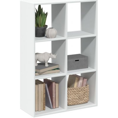 Knihovna bílá 69,5x29x103,5 cm – Zboží Dáma