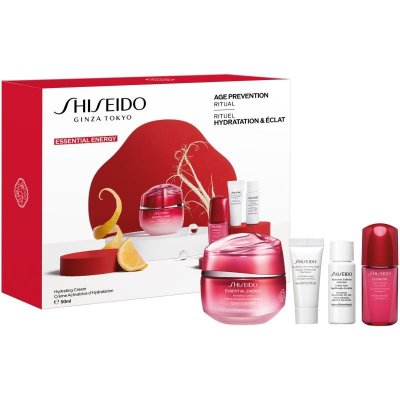 Shiseido Essential Energy hloubkově hydratační krém 50 ml + energizující a ochranný koncentrát na obličej 10 ml + aktivní čisticí pěna 5 ml + pleťová voda 7 ml kosmetická sada – Zboží Mobilmania
