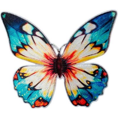 Nažehlovačka Motýl modrožlutý 6 x 7,2 cm Monoquick – Zboží Dáma