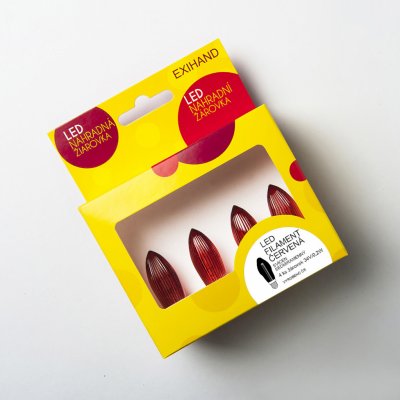 Exihand FILAMENT Blistr 4 ČERVENÉ žárovky pro svícen 34V 0,2W – Hledejceny.cz