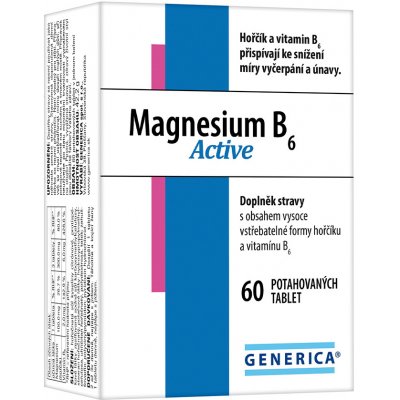Generica Magnesium B6 Active 60 tablet – Hledejceny.cz