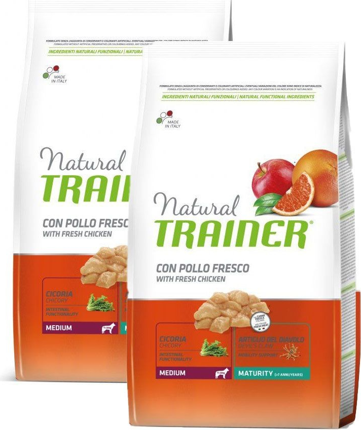 Trainer Natural Medium Maturity čerstvé kuře 2 x 12 kg