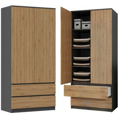 TP Living Malwa 90 cm antracit/dub artisan II – Sleviste.cz