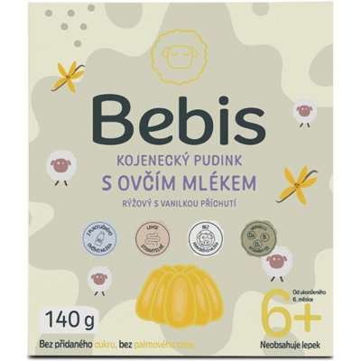 Bebis Kojenecký pudink s ovčím mlékem rýžový s vanilkou 140 g – Sleviste.cz
