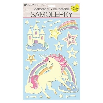 Anděl Přerov Samolepka na zeď svítící ve tmě , jednorožec 41 x 25 cm – Hledejceny.cz