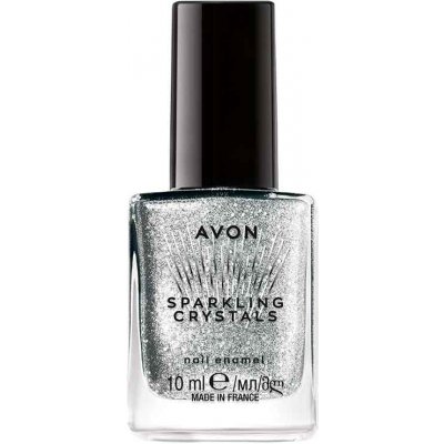 Avon Nail Experts Lak na nehty Sparkling Crystals Festive Silver 10 ml