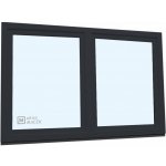 KNIPPING Plastové okno - 70 AD, 2100x1200 mm, O/OS sloupek, antracit Barva, imitace: antracit/bílá (jednostranně) – Sleviste.cz