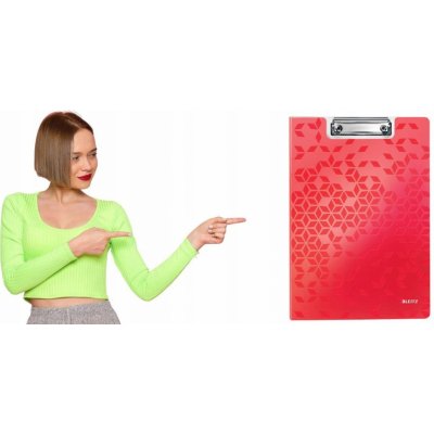 Leitz Wow A4 zavírací deska s klipem červená – Hledejceny.cz