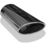 FOX Nerezová koncovka výfuku s volitelným rozmerom / Typ 14 / na prišrubovanie / okruhlá / dvojitá / zošikmená / v priemere 100 mm / Dĺžka 300|-|500 mm – Zbozi.Blesk.cz