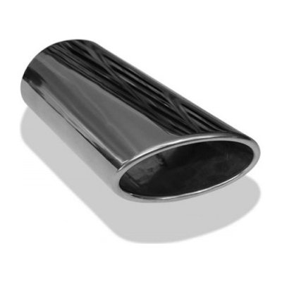 FOX Nerezová koncovka výfuku s volitelným rozmerom / Typ 14 / na prišrubovanie / okruhlá / dvojitá / zošikmená / v priemere 100 mm / Dĺžka 300|-|500 mm – Zbozi.Blesk.cz