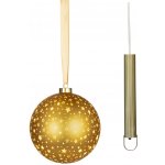 Lumineo LED skleněná vánoční koule, 20 mikro-LED, zlatá, pr. 19 cm – Hledejceny.cz