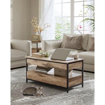 Vasagle LCT209K02 GASPAR 50 x 100 x 48-63 cm camel hnědá / černá – Zboží Dáma
