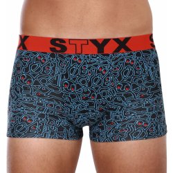 Styx pánské boxerky long art sportovní guma doodle (U1256)