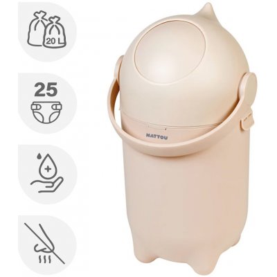 Nattou Koš na pleny Dropy 27 cm, 20l – Zbozi.Blesk.cz