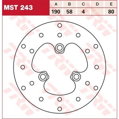 TRW MST243 brzdový kotouč, zadní PGO T-REX 50 2T rok 99-12