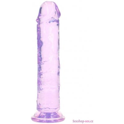 RealRock Crystal Clear Realistic 8 fialové dildo s přísavkou 22 x 4 cm – Zboží Dáma