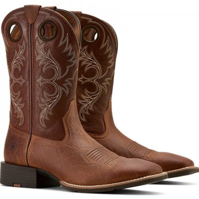 *W* Ariat Sport Rodeo Cowboy Boot pánské aged tan elephant print/luna tan – Zboží Dáma
