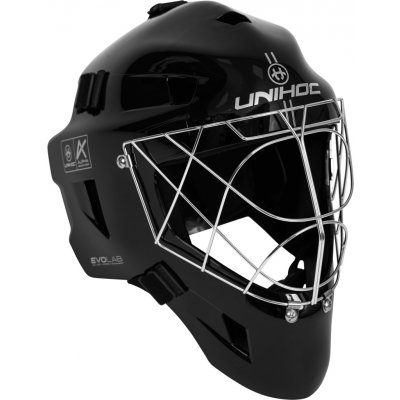 Unihoc Goalie Mask ALPHA PRIME EVOLAB black/silver – Sleviste.cz