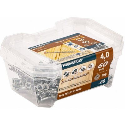 Vrut Rawlplug R-SLM7-PTX-4060 PROCUT, 4x60mm, 60ks – Hledejceny.cz