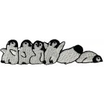 Nažehlovací nášivka Tučnáčci 8,7 cm x 1,3 cm – Zboží Dáma