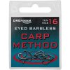 Rybářské háčky Drennan bez Protihrotu Eyed Carp Method Barbless vel.16 10ks