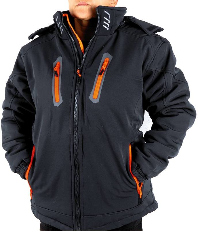 Pánská bunda softshell eurojeans modrooranžová