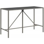 vidaXL 362592 180 x 70 x 110 cm polyratan šedý se skleněnou deskou – Zboží Dáma