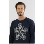 Bicykle pyžamo dlouhé tmavě modrá – Sleviste.cz