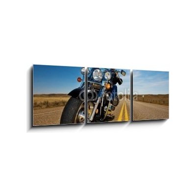 Obraz 3D třídílný - 150 x 50 cm - Motorcycle riding Jízda na motocyklu – Zboží Mobilmania