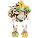 Zajíc přízdoba dřevo 12ks/6cm mix – Hledejceny.cz