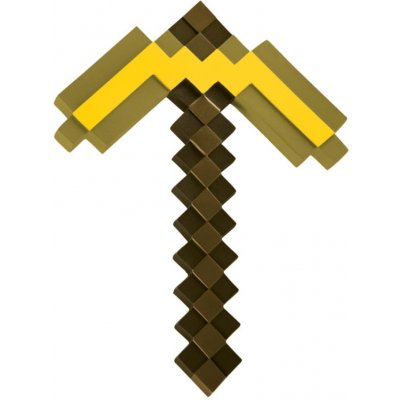 CurePink: | Plastová replika krumpáče Minecraft: Zlatý krumpáč (40 x 29 x 2 cm) [112299-15L]